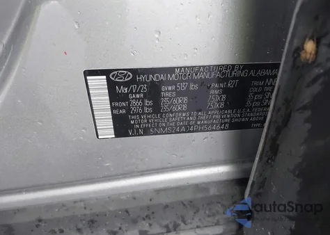 2023 Hyundai Santa Fe Sel from USA, damaged, VIN 5NMS24AJ4PH564648